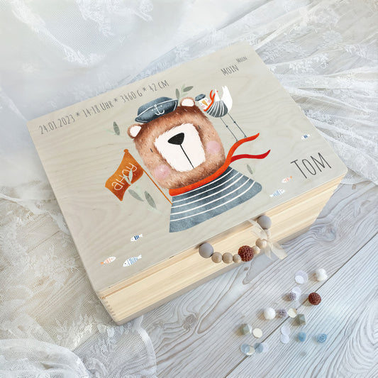 Erinnerungskiste Bär maritim