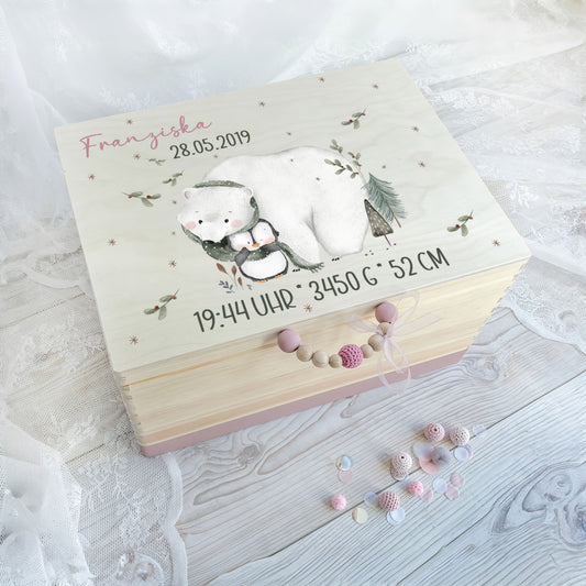 Erinnerungskiste Eisbär und Pinguin