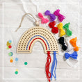Bild in Galerie-Betrachter laden, DIY Stickset Makramee Regenbogen