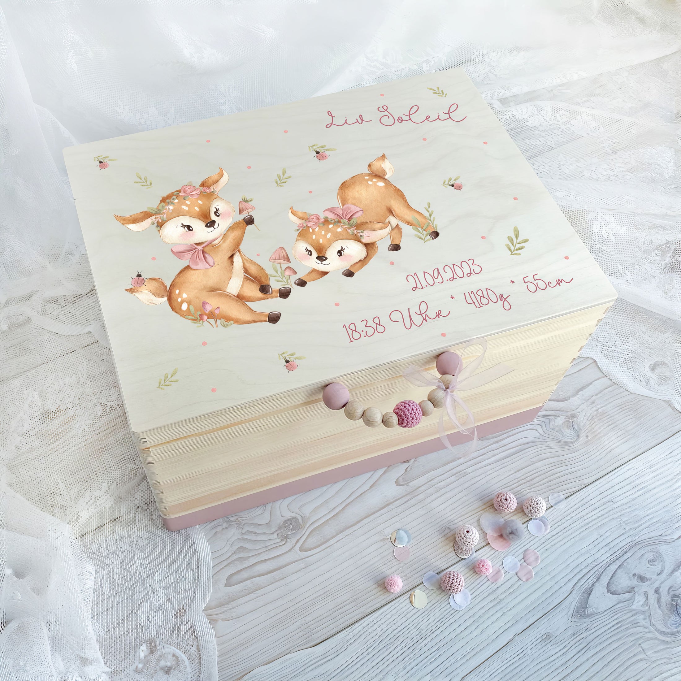 Erinnerungskiste spielende Rehe