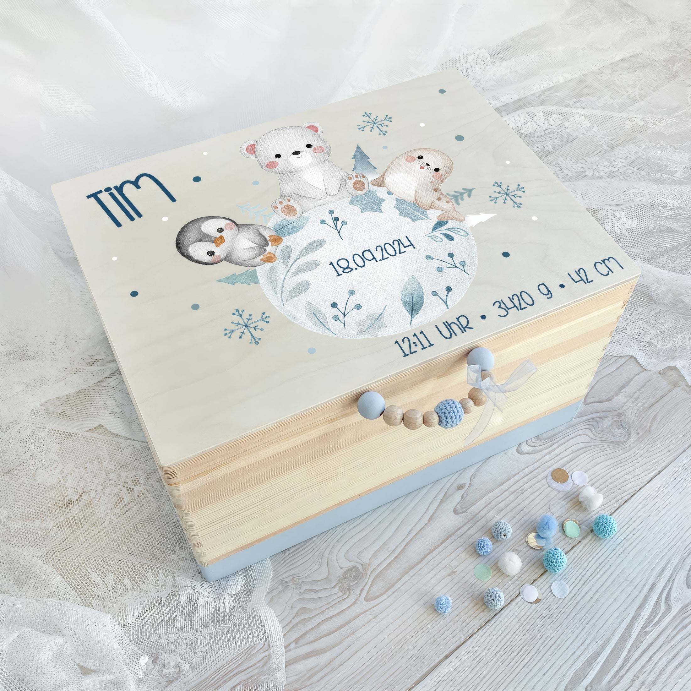 Erinnerungskiste Weltkugel Winter