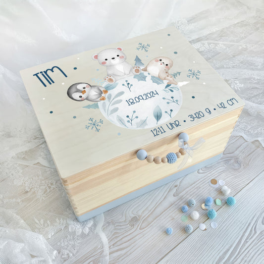 Erinnerungskiste Weltkugel Winter