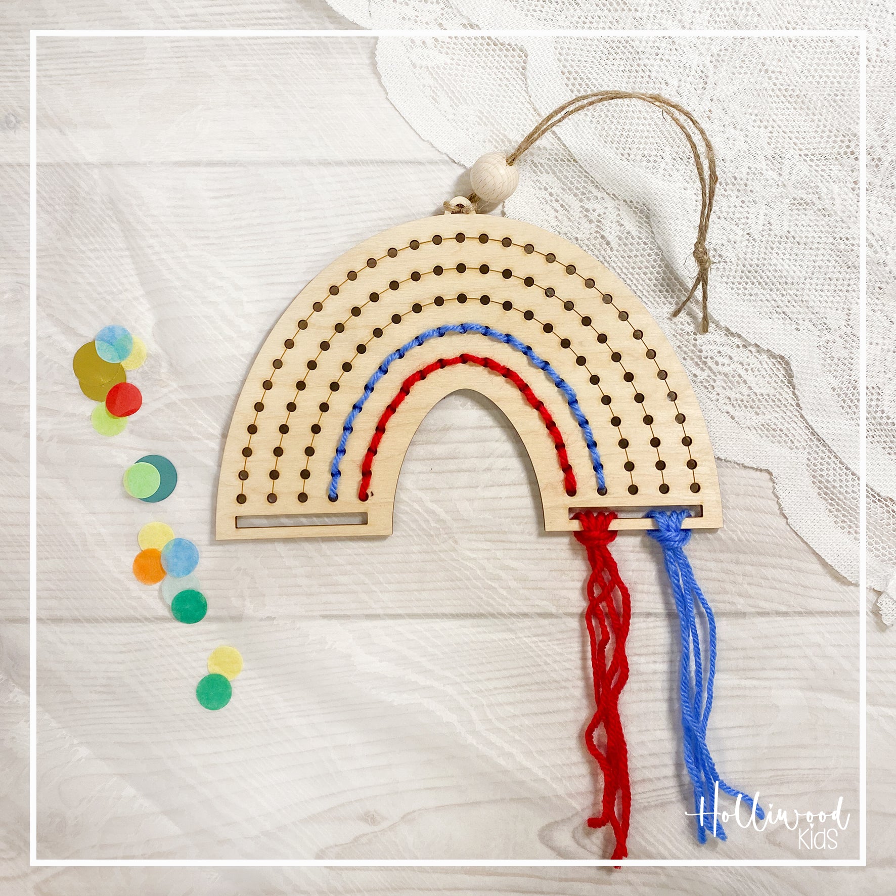 DIY Stickset Makramee Regenbogen