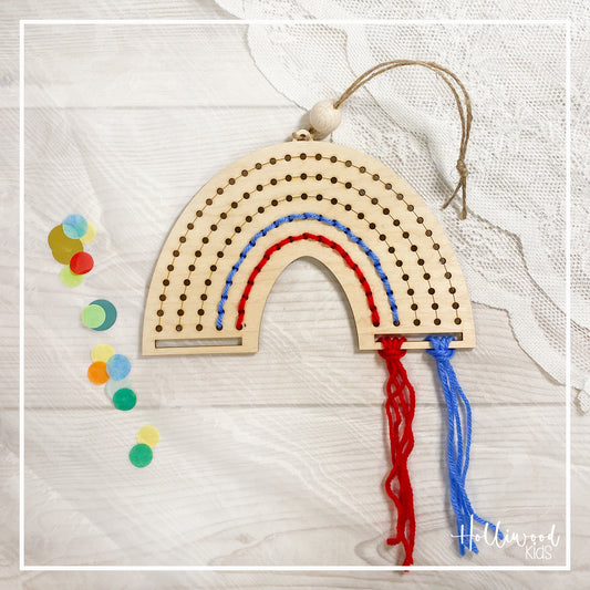 DIY Stickset Makramee Regenbogen