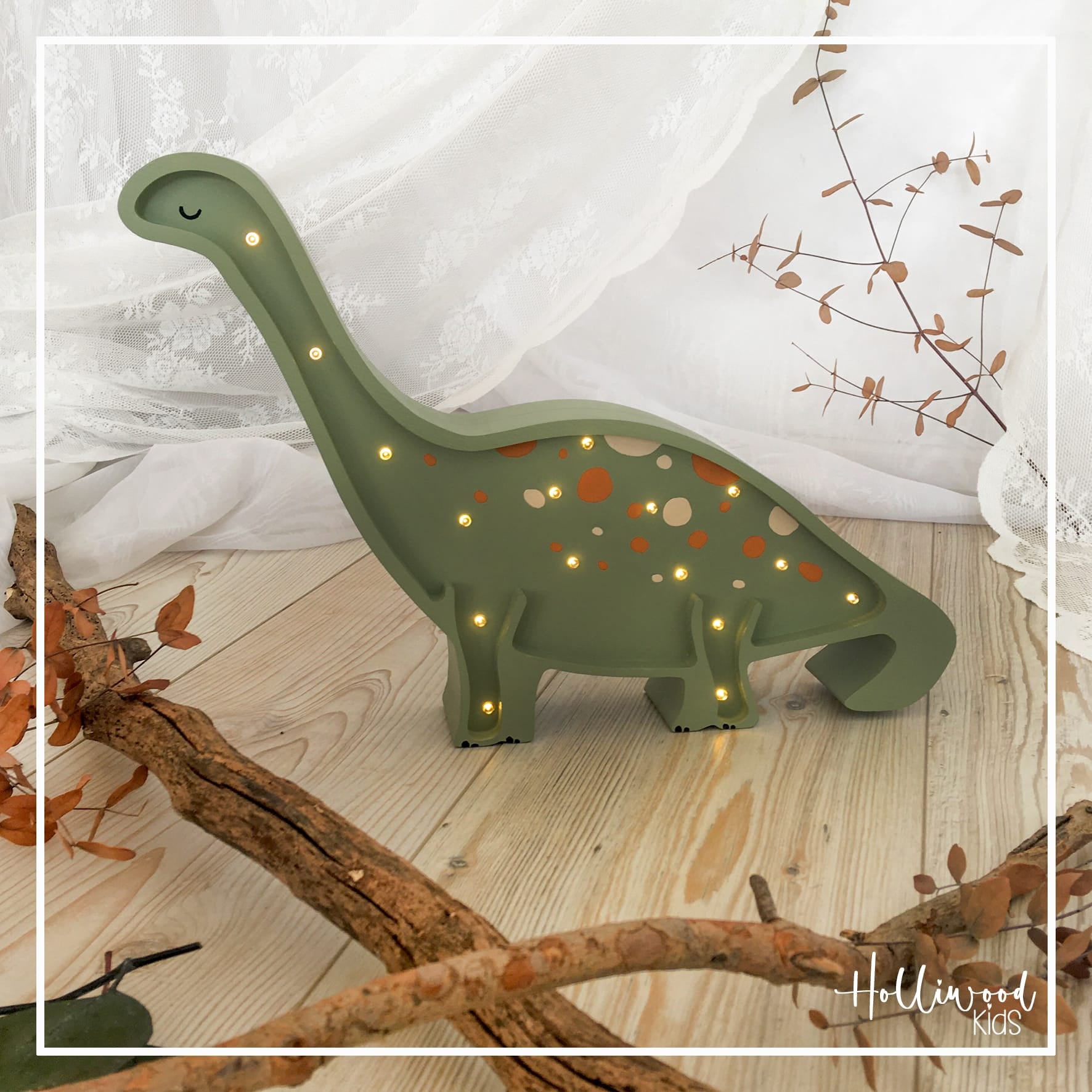 Holzlampe Dino