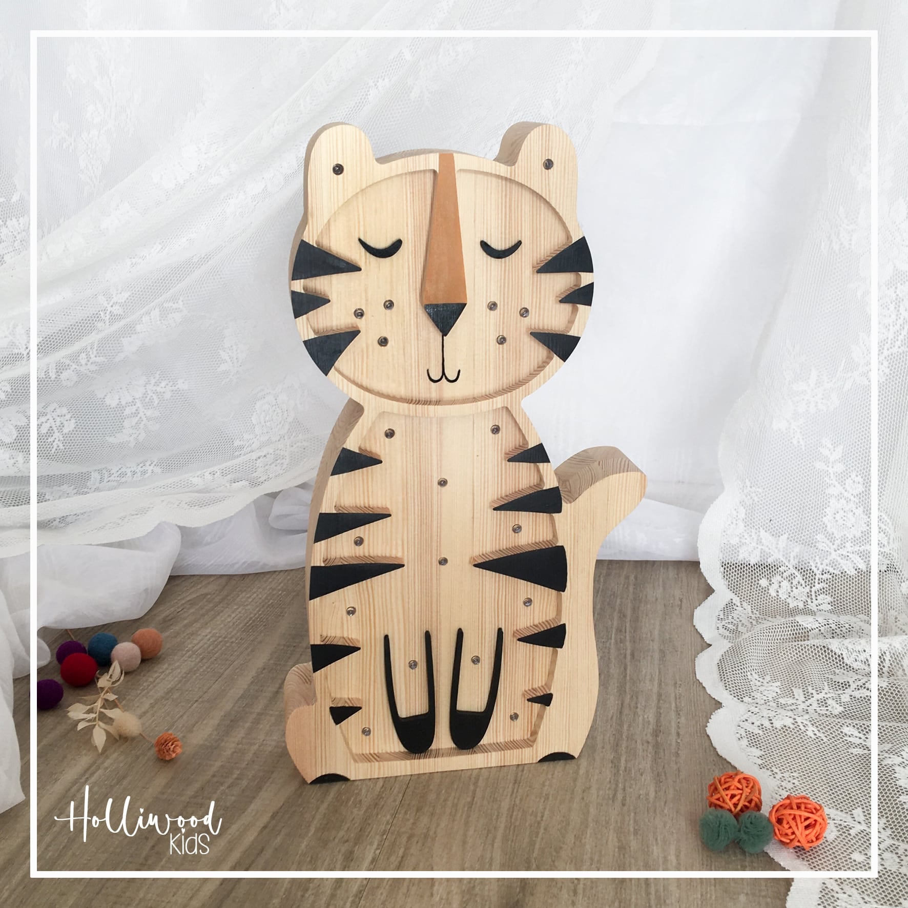 Holzlampe Tiger